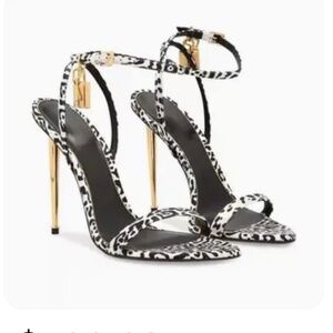 7.5. Black and White Cheetah Print Heels